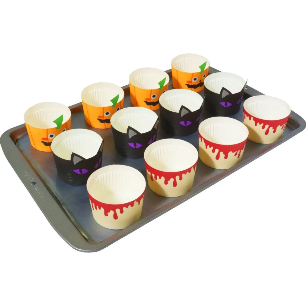 PME Halloween Cupcake Vormpjes Pompoenlantaarn Ø45mm 12st. Outlet