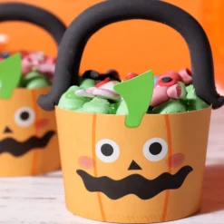 PME Halloween Cupcake Vormpjes Pompoenlantaarn Ø45mm 12st. Outlet