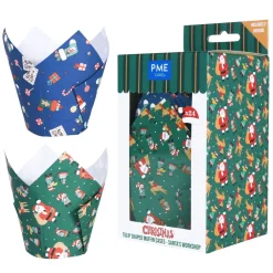 PME Muffin Cups Kerstman 24st Discount