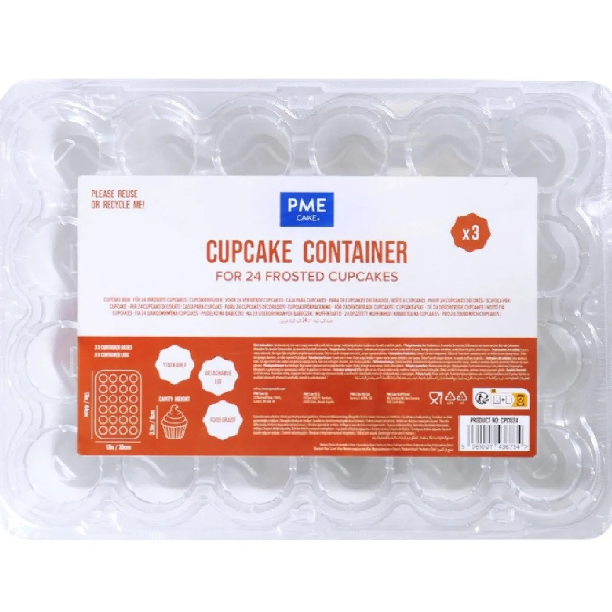 PME Plastic Cupcakehouders (24) Set/3 Online