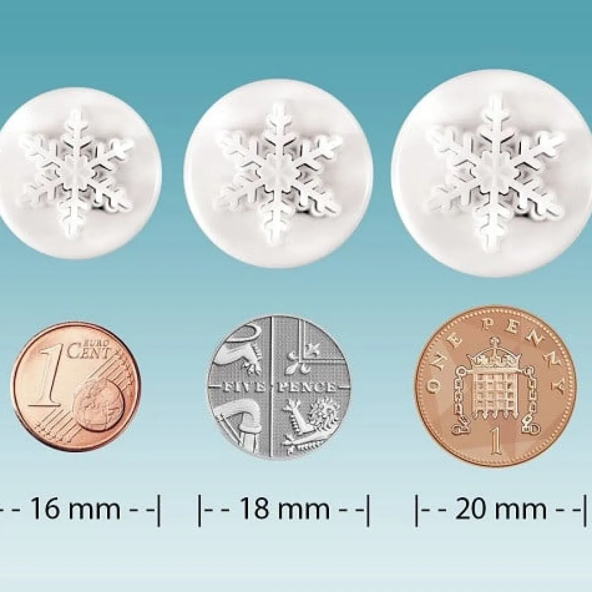 PME Plunger Cutter Mini Sneeuwvlok/IJskristal set/3 Outlet