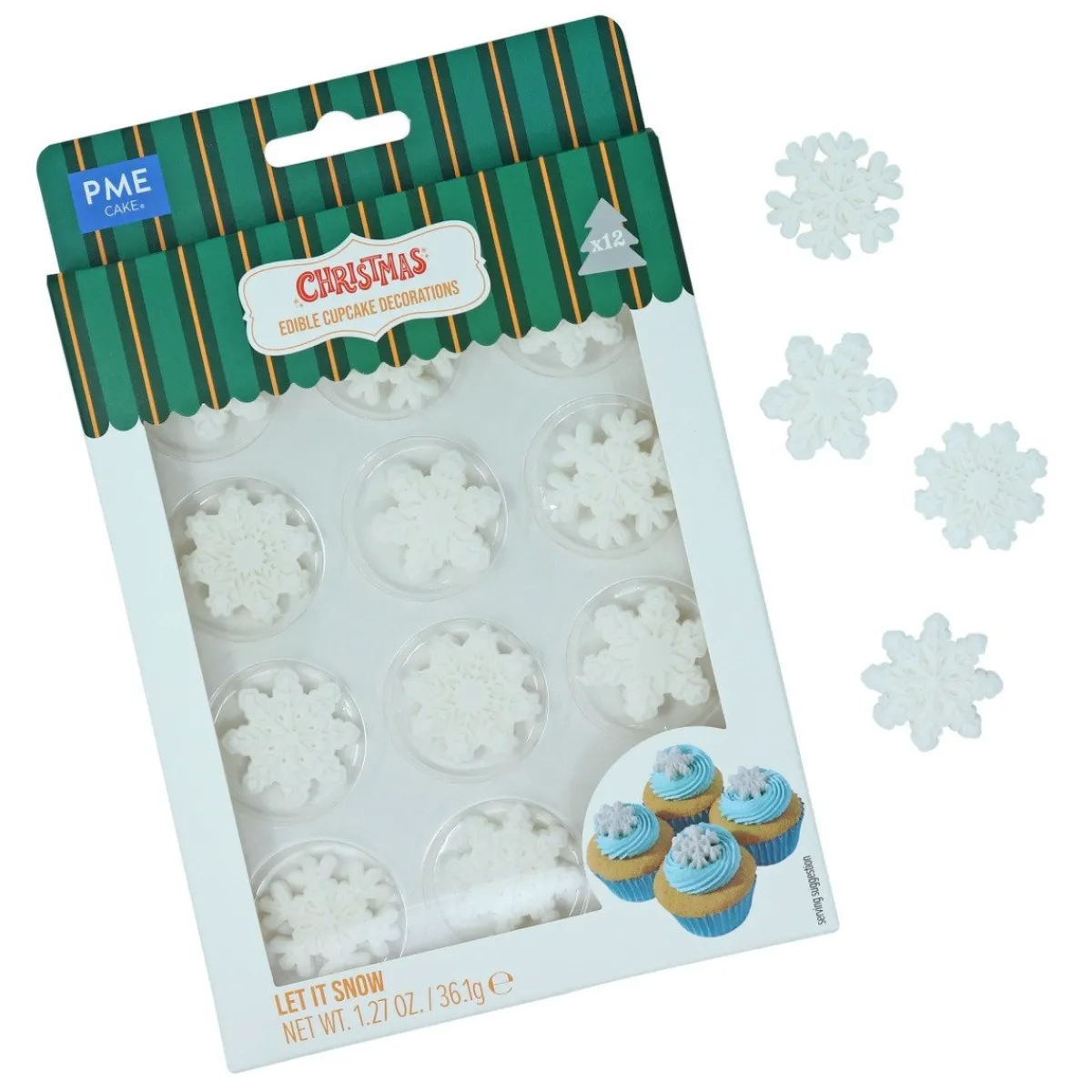 PME Suikerdecoratie Sneeuwvlokken 12st. Online