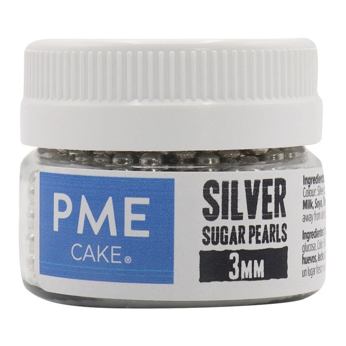 PME Suikerparels Zilver 3mm 25 gram New