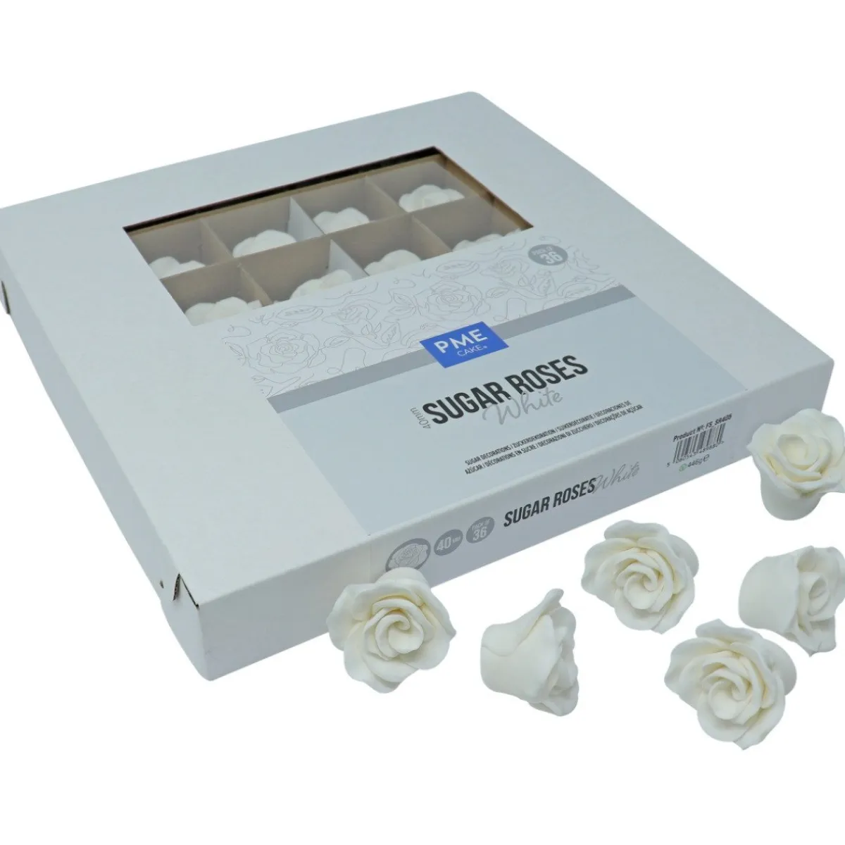 PME Suiker Rozen Wit Ø4cm 36st Hot