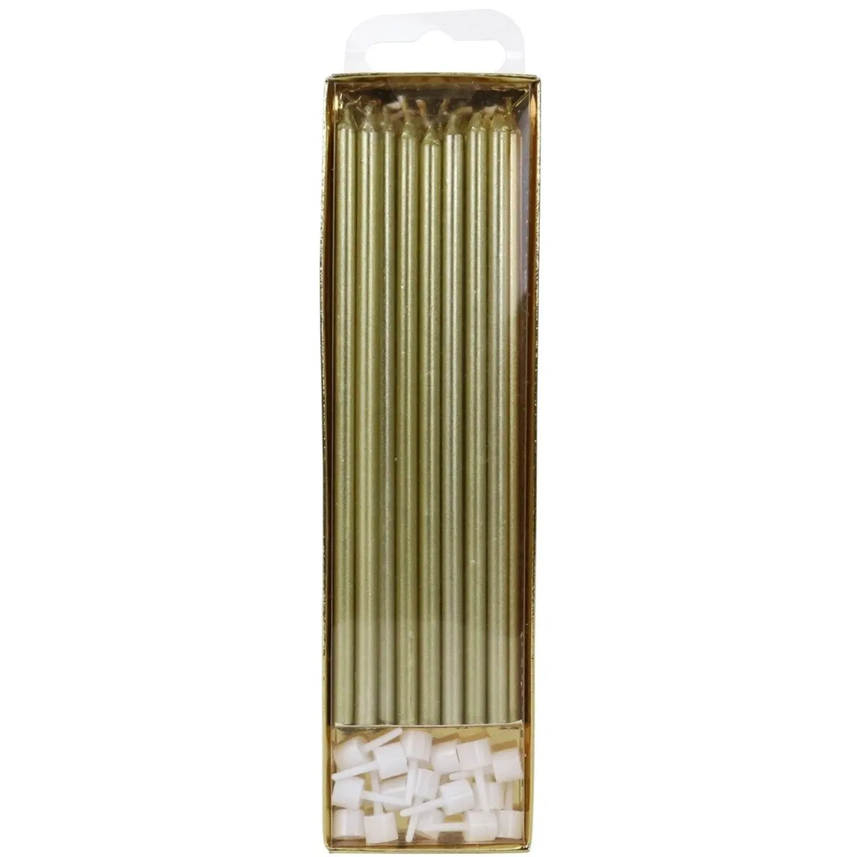 PME Taartkaarsjes Goud Extra Lang (15cm) Set/16