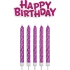 PME Taartkaarsjes Happy Birthday Roze set/17 Hot