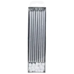 PME Taartkaarsjes Zilver Extra Lang (15cm) Set/16 Best