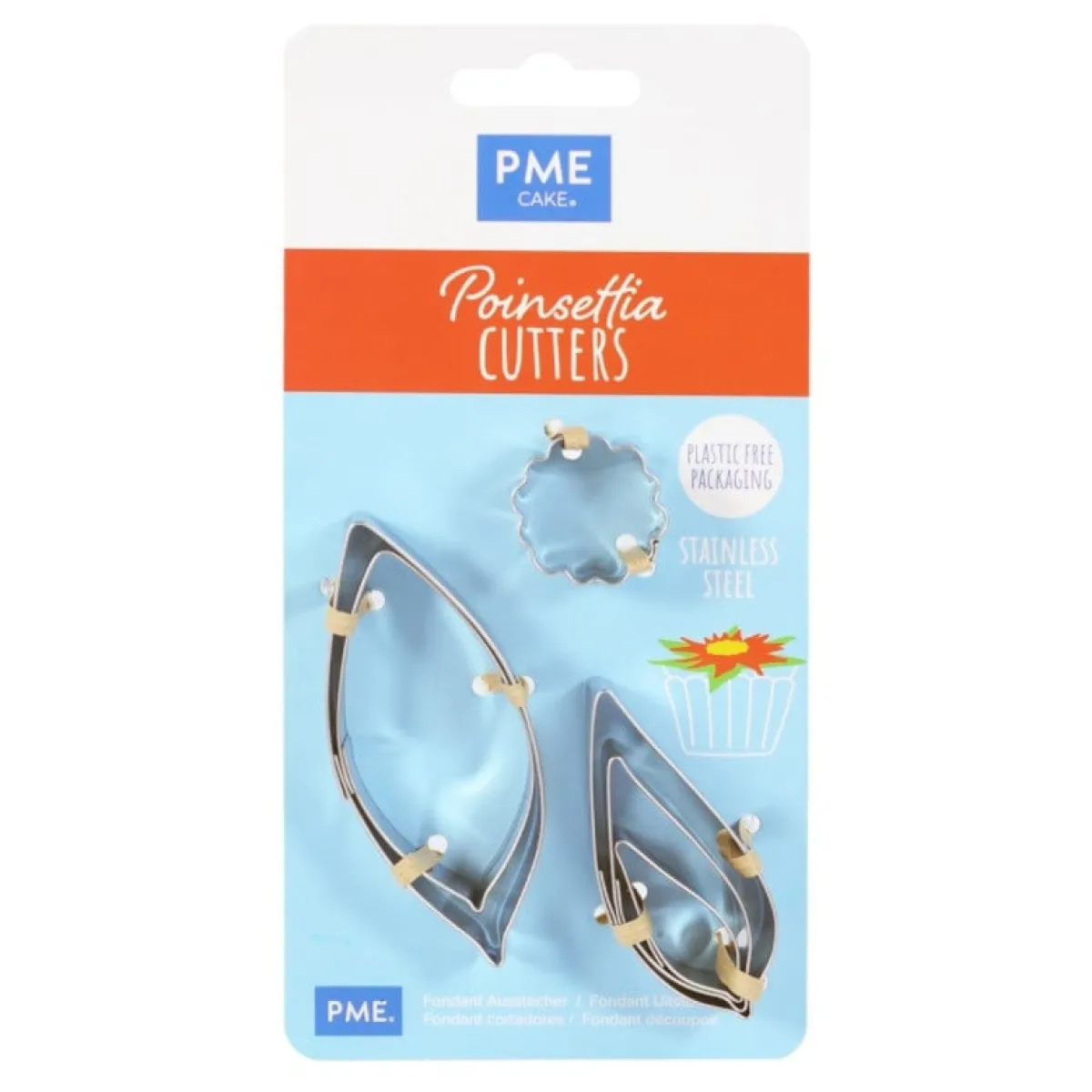 PME Uitstekerset Poinsettia Set/6 New
