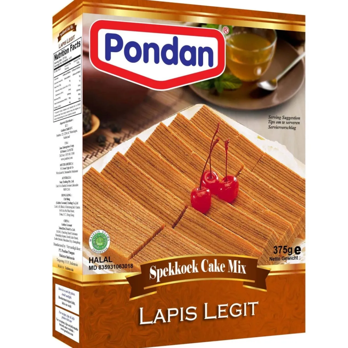 Pondan Cakemix Spekkoek Lapis Legit 375g Best