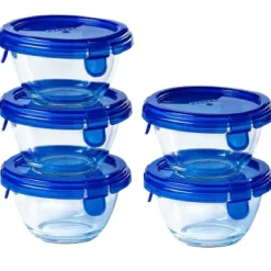 Pyrex Cook & Go Ovenschalen met Deksel Rond 0,2L Set/5 Discount