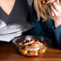 Pyrex 4-in-1 Ovenschaal Rond met Deksel 21x18x9cm New