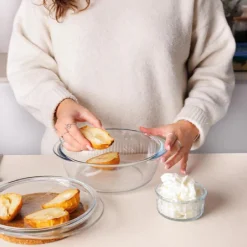 Pyrex 4-in-1 Ovenschaal Rond met Deksel 21x18x9cm New