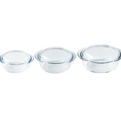 Pyrex 4-in-1 Ovenschalen met Deksel (1L/1,6L/2,3L) Set/3 Clearance