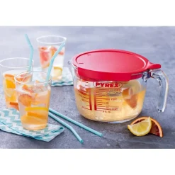 Pyrex Maatbeker met Deksel 1L New