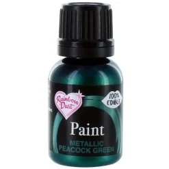 Rainbow Dust RD Metallic Food Paint Peacock Green 25ml New