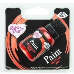 Rainbow Dust RD Metallic Food Paint Ruby Red 25ml New