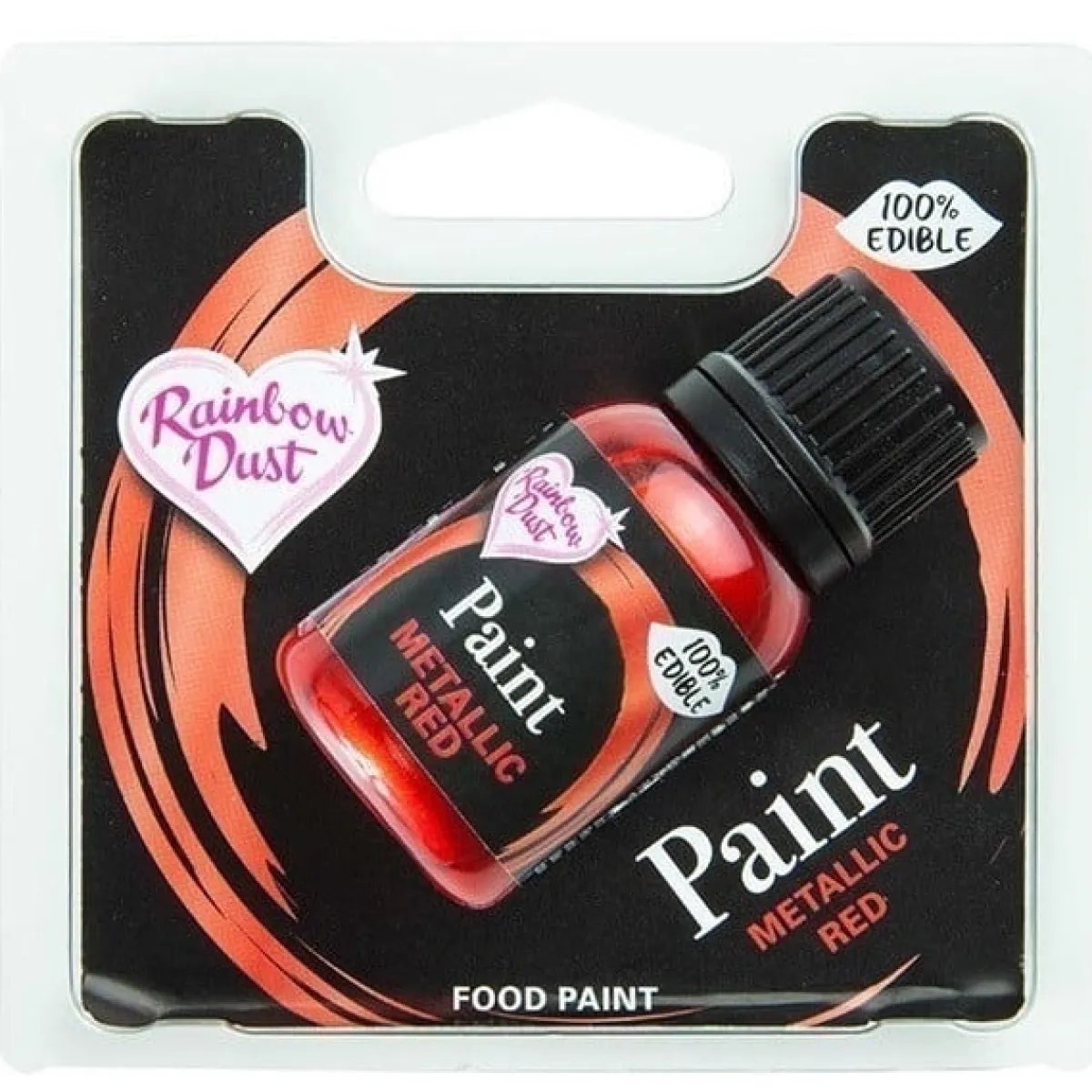 Rainbow Dust RD Metallic Food Paint Ruby Red 25ml New