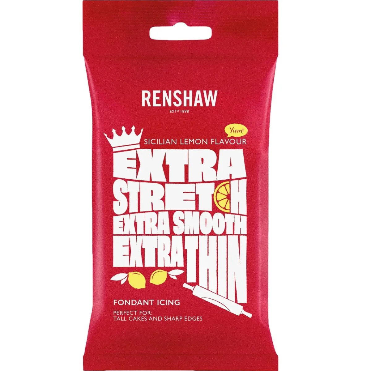 Renshaw Rolfondant Extra 1kg Wit Citroensmaak Hot