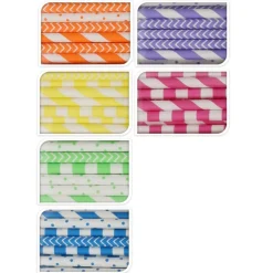 Overig Rietjes Gekleurd Papier 19cm 100st. Sale