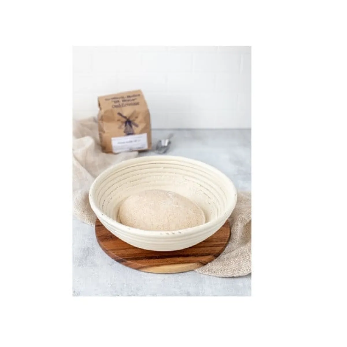 BrandNewCake Rijsmandje Riet Rond Ø24cm (800 tot 1000 gram deeg) New
