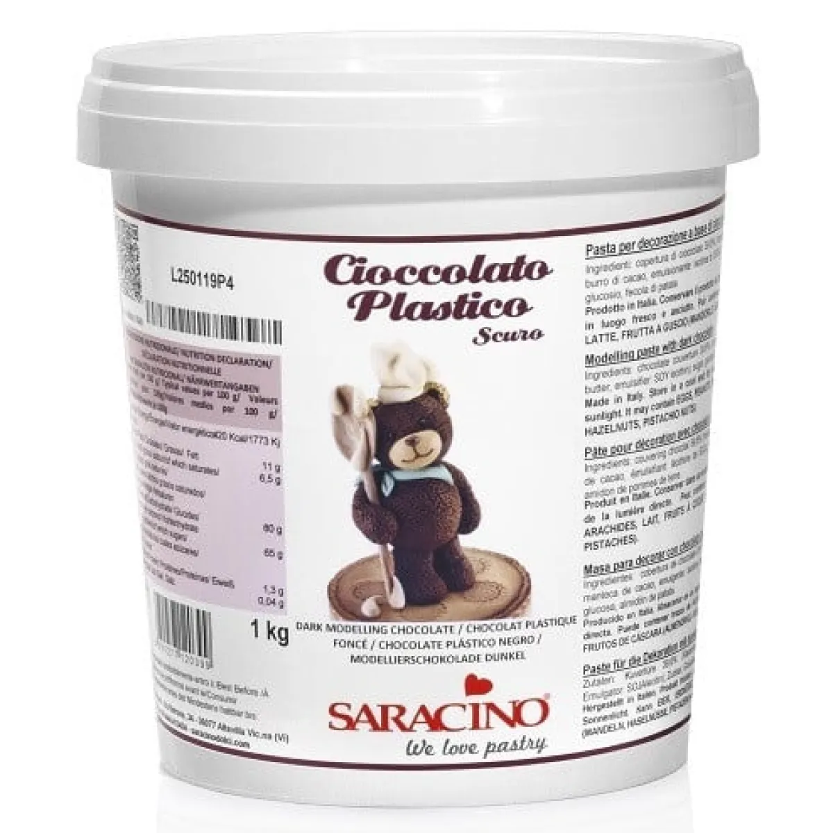 Saracino Modelleer Chocolade Puur 1kg New