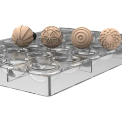 Silikomart Bonbonvorm Rond (24) + Choco Stamps (4) Ø3,1cm Sale