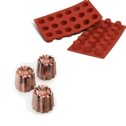 Silikomart Siliconen Bakvorm Mini Bordelais (18x) Ø3,5x3,5cm New