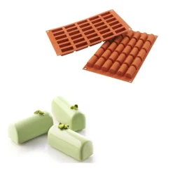Silikomart Siliconen Bakvorm Mini Buche 4,4x1,8x2cm (30) Hot