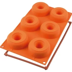 Silikomart Siliconen Bakvorm Donuts (6x) Ø7,5x2,8cm Hot
