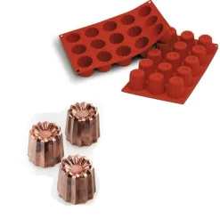 Silikomart Siliconen Bakvorm Bordelais (15x) Ø4,5x4,5cm Outlet