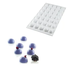 Silikomart Siliconen Bakvorm Halve Bolletjes (35x) Ø2,6cm