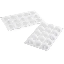 Silikomart Siliconen Bakvorm Hart (15x) 4,5cm + cutter Best