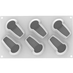 Silikomart Siliconen Vorm Babà (6) 9x6,2cm + Uitsteker
