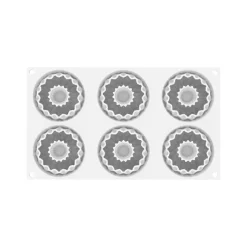 Silikomart Siliconen Vorm Kaleido (6) Ø7,5x2,5cm Best
