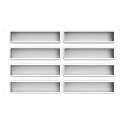 Silikomart Siliconen Vorm Rechthoek (8) 12,8x3,3cm + cutter Clearance