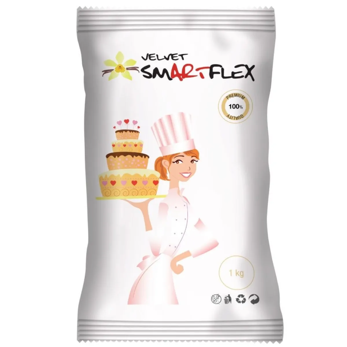 SmartFlex Fondant Wit Velvet Vanille 1kg Clearance