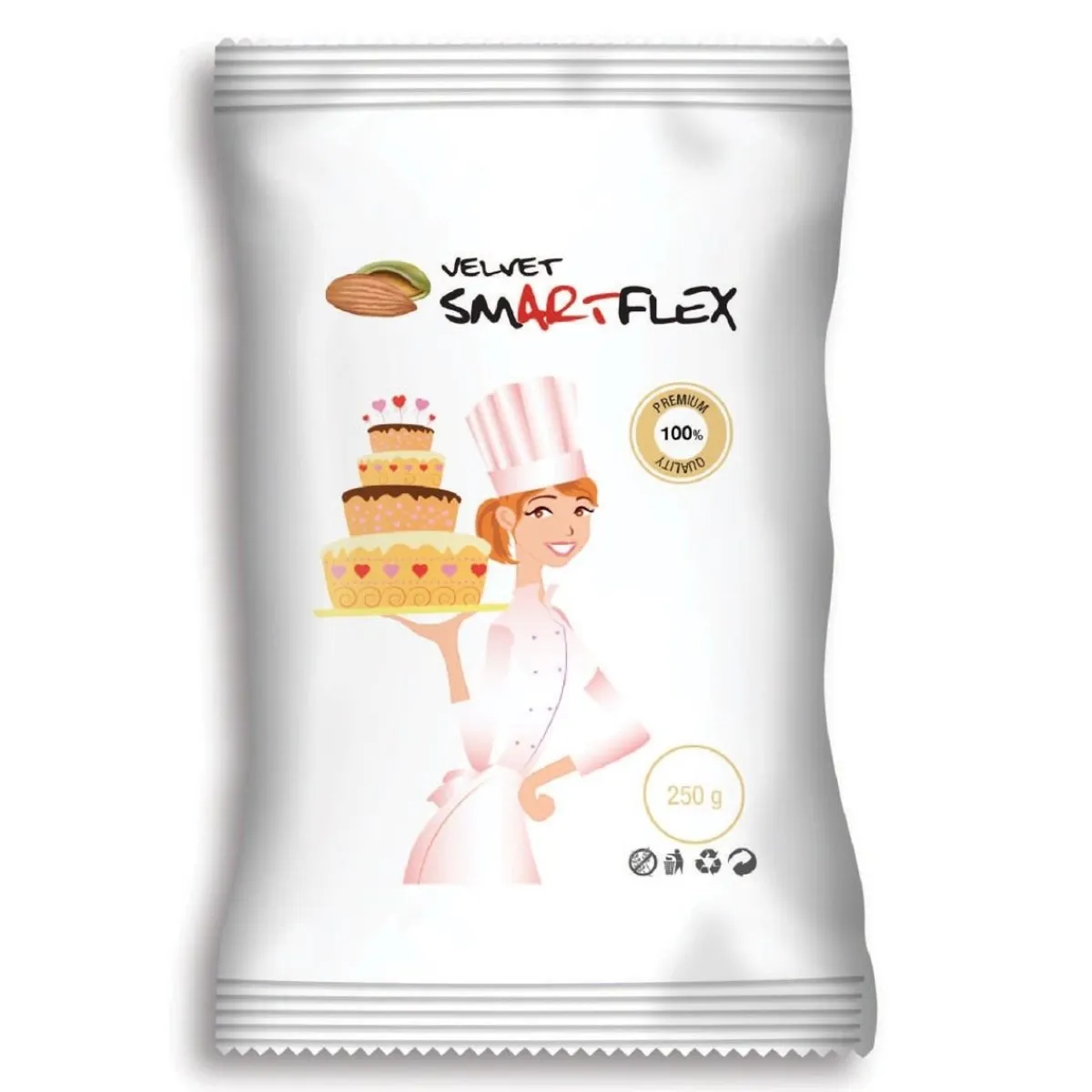 SmartFlex Fondant Wit Velvet Amandel 250g Discount