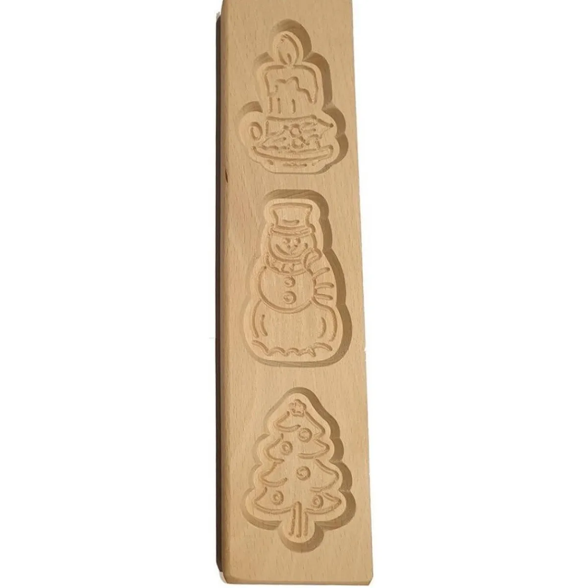 Overig Speculaasplank Kerst (Kaars/Sneeuwpop/Kerstboom) (3x) 8x7cm. Discount