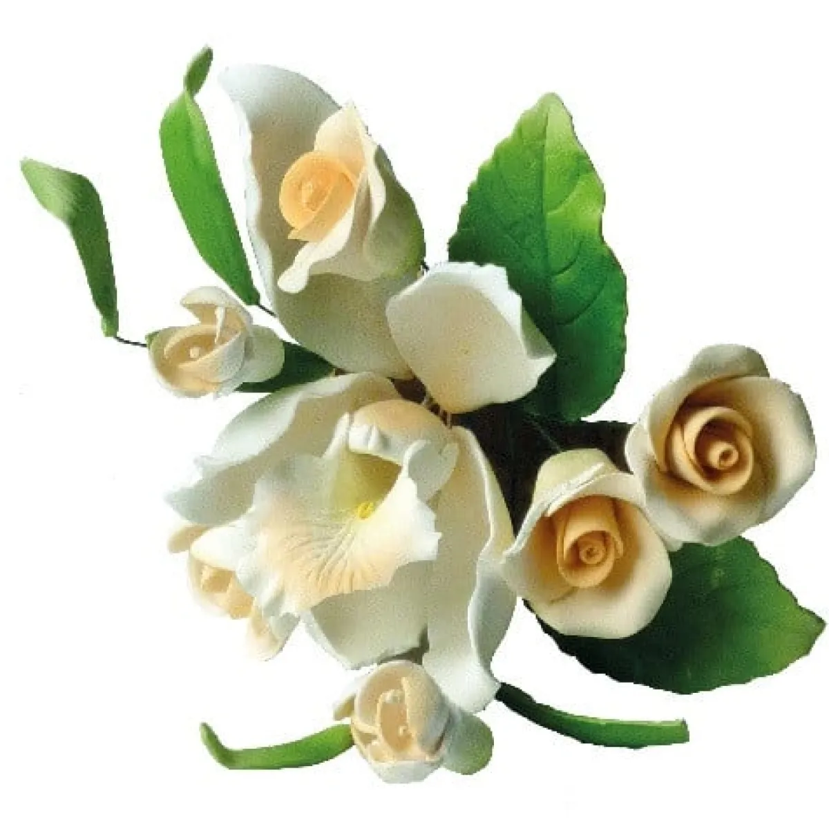 Overig Suikerbloem Boeket Roos Perzik/Wit Clearance