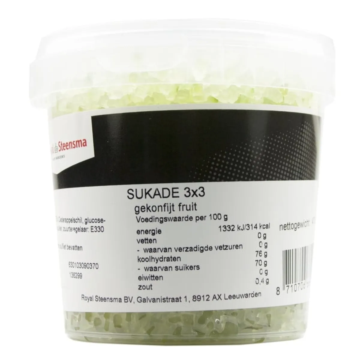 Royal Steensma Sukade Gekonfijte Cedervrucht 3x3mm 475gr. Discount