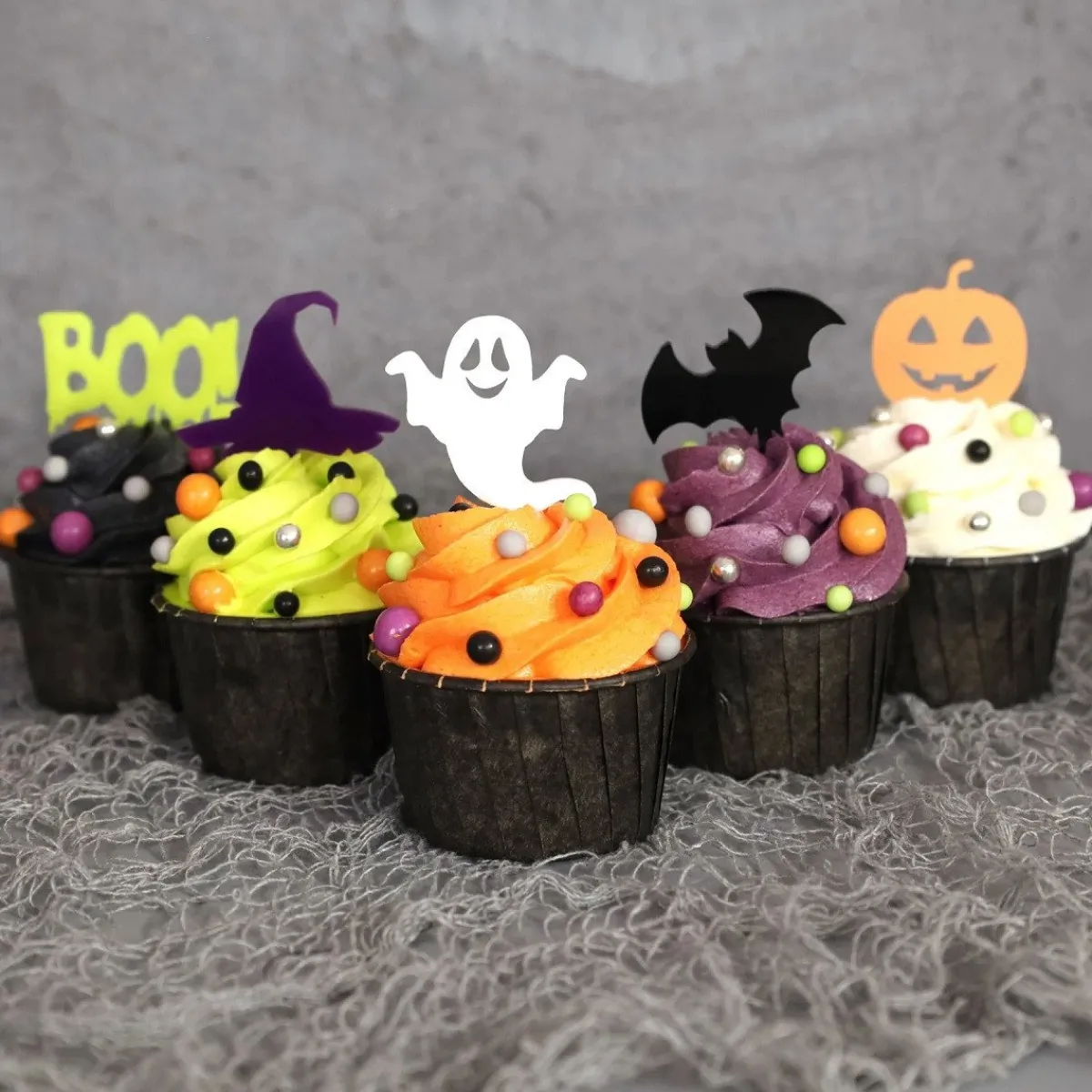 Sweet Stamp Cupcake Topper Vleermuis 6st. Hot