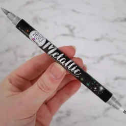 Sweet Stamp Stift Eetbare Inkt Dubbelzijdig Metallic Zilver Clearance
