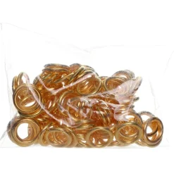 Taartdecoratie Ringen Goud Plastic Ø2cm 100st Discount