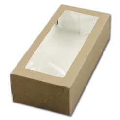 BrandNewCake Taartdoos met venster 26x12x7cm. Kraft 3st Outlet