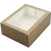 BrandNewCake Taartdoos met venster 26x20x9cm. Kraft 3st Hot