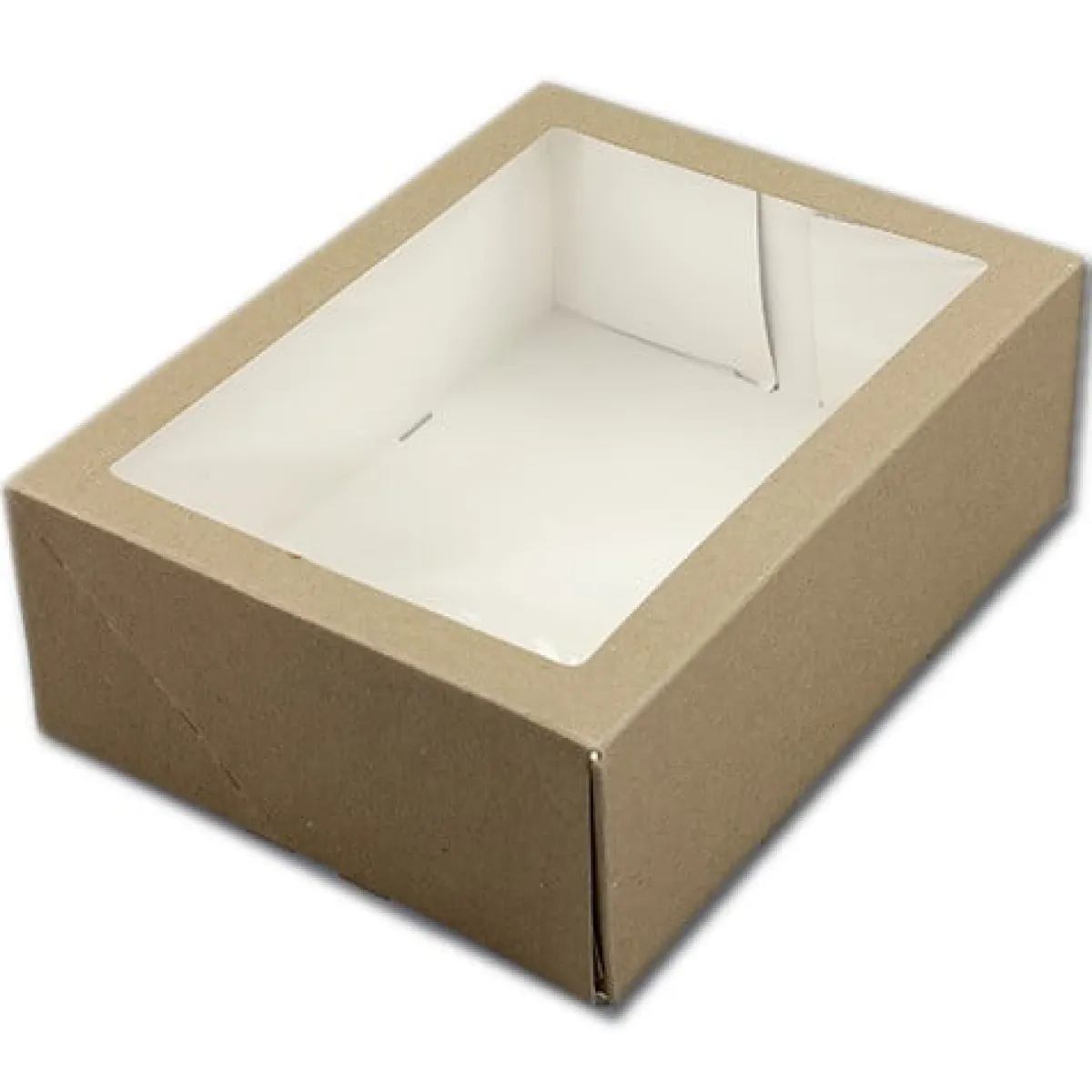 BrandNewCake Taartdoos met venster 26x20x9cm. Kraft 3st Hot
