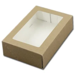 BrandNewCake Taartdoos met venster 19x12,5x5cm. Kraft 3st Clearance