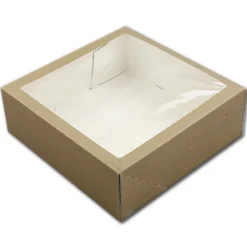BrandNewCake Taartdoos met venster 26x26x9cm. Kraft 50st Discount