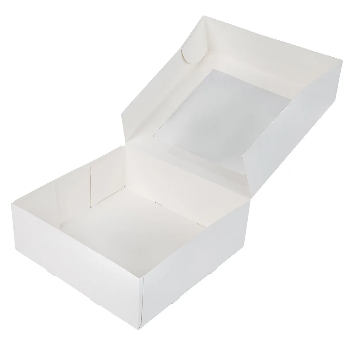 BrandNewCake Taartdoos met venster 26x26x9cm. Wit 3st Online