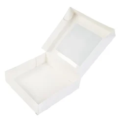 BrandNewCake Taartdoos met venster 19x19x5cm. Wit 3st Clearance
